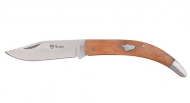 Le Valencia knife with olive wood handle and Corsican decoration in steel