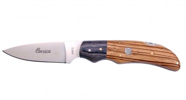 Folding Corsica knife with wooden case