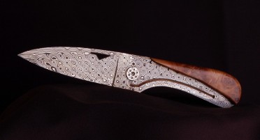 Corsican knife U Cumpà in Juniper and Damascus