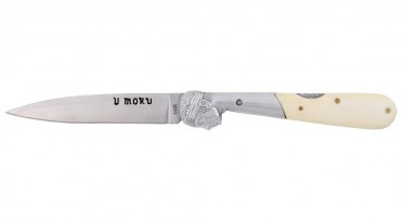 U Moru folding knife in real bone - Lock-back