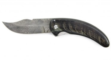 La Cursina Corsican knife in ram's horn and Damascus blade