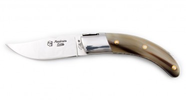 Folding and artisanal knife: The Rondinara in blond horn and Polyglass blade