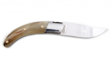 Folding and artisanal knife: The Rondinara in blond horn and Polyglass blade