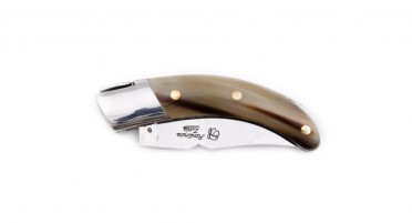 Folding and artisanal knife: The Rondinara in blond horn and Polyglass blade