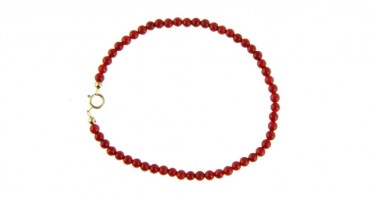 Bracelet en perles de Corail rouge et en Or