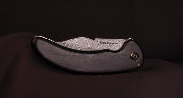 La Cursina Corsican Knife - Ebony Handle - Damascus Blade - Liner Lock