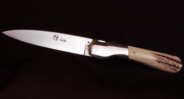 Couteau Corse Sperone Classique Bois de Cerf - Lame Acier Inoxydable 12C27