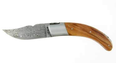Corsican knife The Rondinara - Olive and Damascus