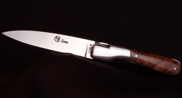 Couteau Corse Sperone Classique Noyer - Lame acier Inoxydable 12C27