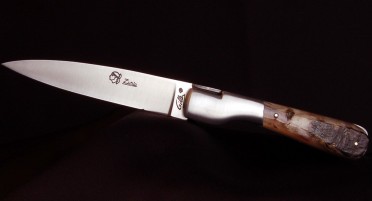 Couteau Corse Sperone Classique Corne de Bélier Brut