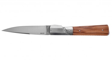 Knife imagined in Corsica Le Kallisté handmade with an olive wood handle