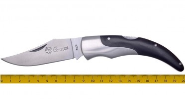 Folding shepherd's knife with stylized bolster and walnut wood handle - 2 sizes available