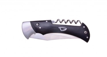 Couteau de berger pliant en Noyer avec tire-bouchon et Push-button