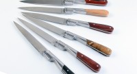 Coffret de 6 couteaux de table Vendetta Zuria - manches en bois panaché