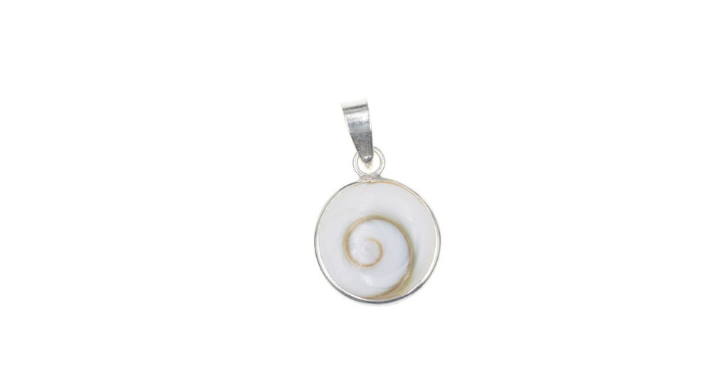 Silver pendant and round eye of Shiva
