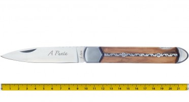 Vendetta knife - decorated olive handle