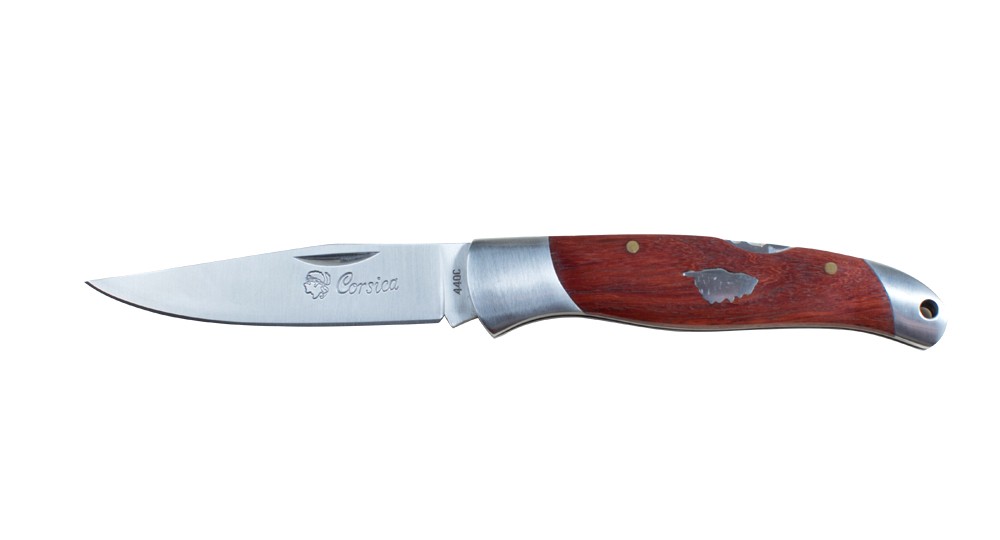Couteau pliant Corsica - manche en Arbousier avec double mitre - petit modèle