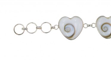 Bracelet Corsica with Eye of Shiva in Heart shape - Silver