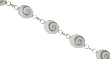 Bracelet Corsica with eye of Shiva in shape of small ovals - Silver