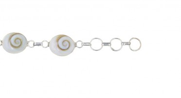 Bracelet Corsica with eye of Shiva in shape of small ovals - Silver