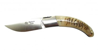 Couteau Corse Le Rondinara avec un manche en Corne de Bélier et une lame inox