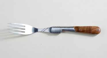 Table forks with 6 handles in variegated wood