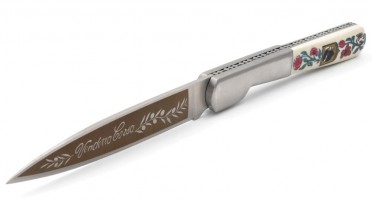 Vendetta Corsa knife with handle decorated with flowers