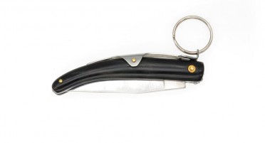 Ring knife with handle in buffalo horn