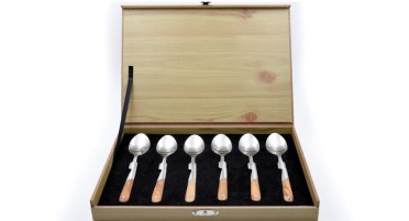 Petites cuillères avec manche en bois d'Olivier et coffret en bois