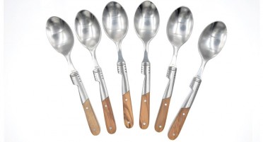 Petites cuillères avec manche en bois d'Olivier et coffret en bois