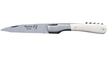 Vendetta Zuria knife and corkscrew with genuine bone handle