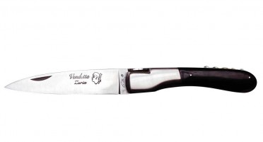 Couteau et tire-bouchon Vendetta Zuria avec manche en bois d'ébène