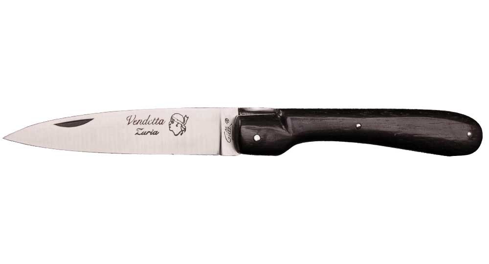 Ebony Vendetta Zuria folding knife - Full handle