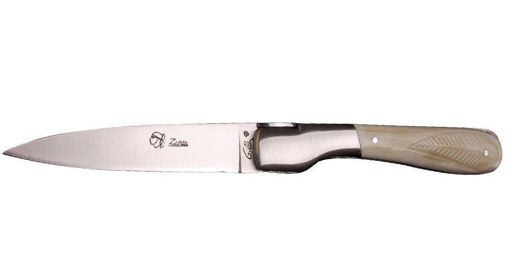 Corsican knife Le Sperone in Carved Bone