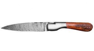 Le Sperone Corsican knife in fossilized mammoth ivory - Damascus blade