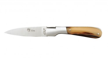 Le Pialincu folding knife in horn tip