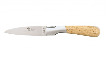 Le Pialincu Corsican knife in speckled birch