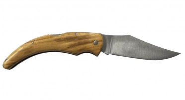 Couteau de berger en plein manche d'olivier - modèle 18 cm ouvert et lock-back