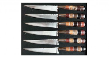 6 Stylets de table avec 6 manches en bois différents
