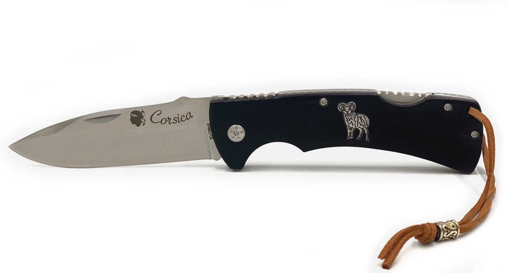 Couteau pliant Corsica - Manche en Packwood et lame inox