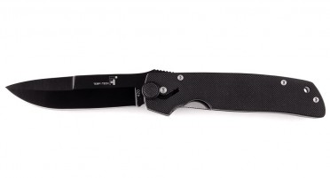 Black composite pocket knife - 16.5 cm long