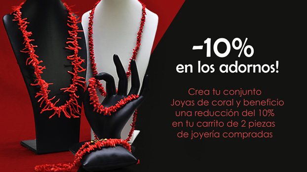 Réduction de 10% pour l'achat de 2 bijoux en Corail